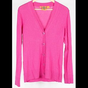 Pink Button-Up Women's Sweater